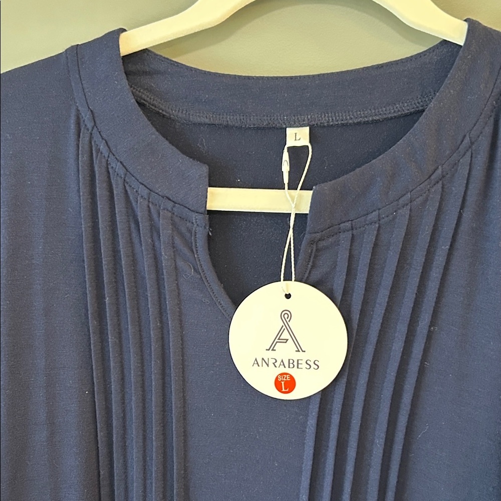 Anrabess Navy Blue Dress Size Large New! - Picture 2 of 5